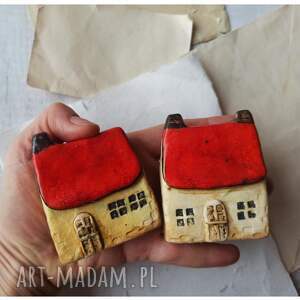 handmade ceramika domki z wiejskiej zagrody