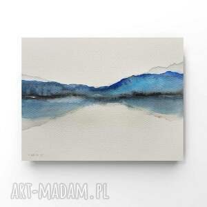 Pejzaż - akwarela 18/24 cm, sygnowana (papier 300 g/m2) - oryginalny prezent dla niej