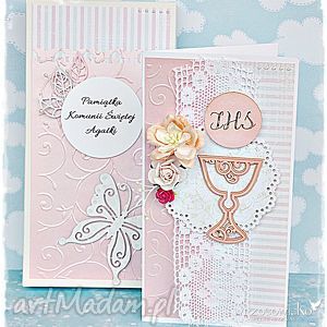 scrapbooking kartki pamiątka komunii świętej - personalizacja kartka, komunijna