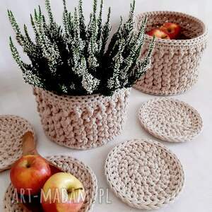 Prezent DWA KOSZYKI ZE SZNURKA BAWEŁNIANEGO, bawełn