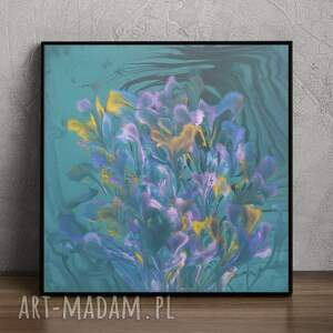 tajemnica głębin abstrakcja, obraz unikalny prezent, prezent do domu, acrylic