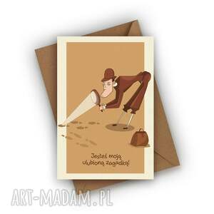 kartka walentynkowa - jesteś moją ulubioną zagadką walentynki