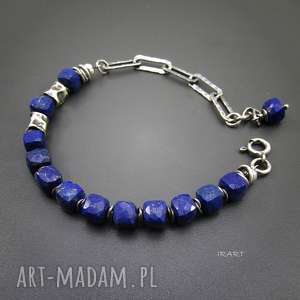 handmade gniecione walce z lapis lazuli