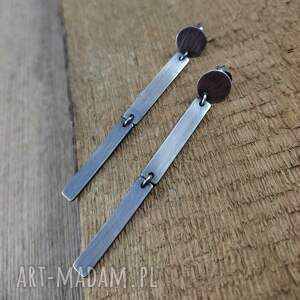 sztyfty II, oksydowane, srebro 925, blaszki