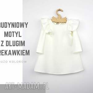 sukienka motyl z dlugim rekawkiem - noeli dla dziecka ubranka