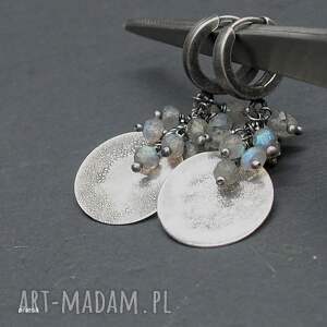 Labradoryt - kolczyki 011, srebrne, wiszące