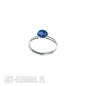 Pierścionek z kyanitem - srebro 925 i naturalny kamień 6 mm (dostępny w każdym rozmiarze)
