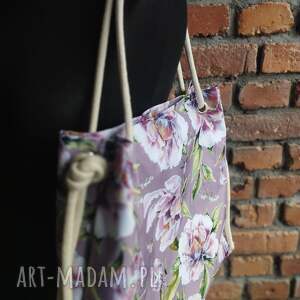 torebka na lato w kwiaty bucket bag worek letnia torba