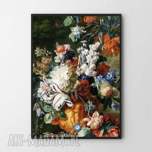 kwiaty vintage 40x50 cm obraz plakat, plakat do salonu kobiety