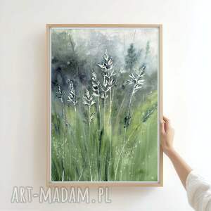 Oryginalna akwarela A4 Trawy - obraz ręcznie malowany art-Madam.pl