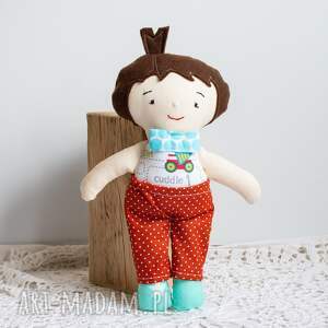 ręcznie wykonane lalki lalka frycek - pierwszy przyjaciel - olek - 25 cm
