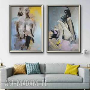 Komplet Inkografii 70x50, kobieta duży obraz, obrazy nad - łóżko