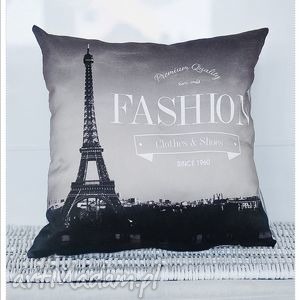 poduszka dekoracyjna paris fashion retro vintage 6141 poszewka minimalistyczna