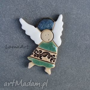 handmade magnesy ceramiczny aniołek magnes