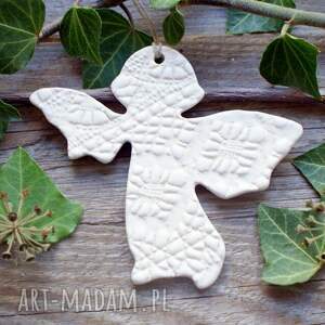 anioł folk - zawieszka ceramiczna boho dekoracje świąteczne