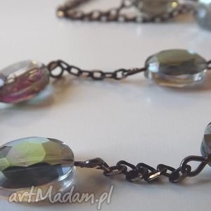 handmade naszyjniki naszyjnik na łańcuszku z kryształami
