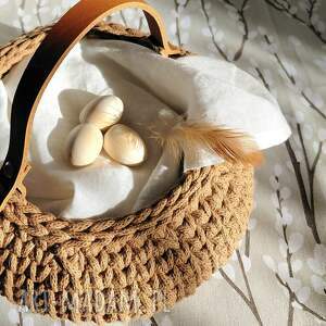 pomysły na święta prezenty SZNURKOWY KOSZYK W KARMELOWYM KOLORZE