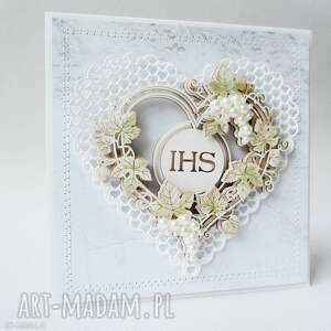 handmade scrapbooking kartki zaproszenie komunijne