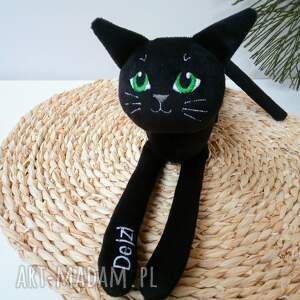 pluszowy czarny kot, kocurek prezent