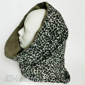 komin tuba pantera na podszewce z dzianiny wciągany przez głowę, bardzo miły