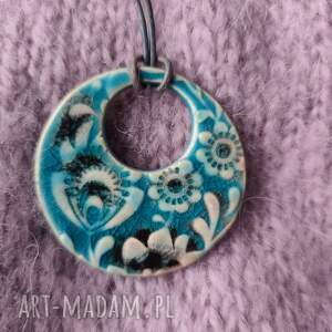 biżuteria wisior ceramiczny zawieszka, prezent niej, naszyjnik