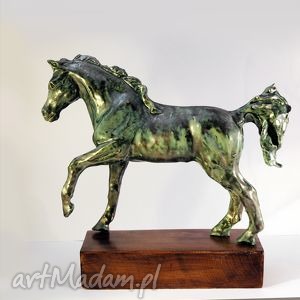 rzeźba konia - maurycy i azul horse, ceramiczna, jeżdziectwo, equus