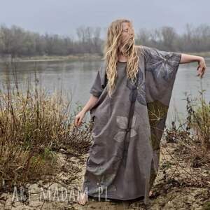 Barwiona roślinami Dzika Suknia Szata Mglisty Powiew