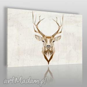 obraz na płótnie - jeleń geometryczny - VAKU DSGN dom