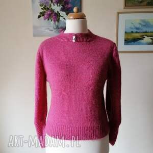 swetry ręcznie na drutach - stylowy, uroczy sweterek drutach