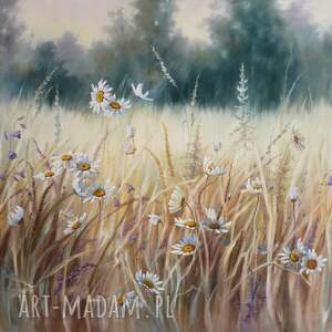 gorąca łąka, ręcznie malowany olejny kwiaty sztuka, prezent, oryginalny produkt