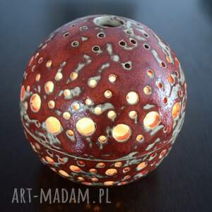 handmade ceramika kula zapachowa lampion kominek