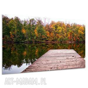 Obraz na płótnie Pomost nad jeziorem 120x80 cm