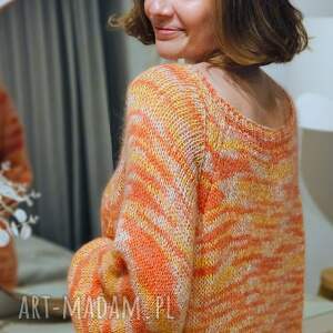 Prezent Lekki sweterek, sweter, na drutach, modny