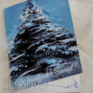 ręcznie wykonana kartka, niepowtarzalna z pięknymi życzeniami, boże narodzenie