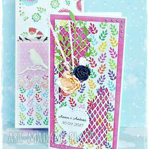 ręczne wykonanie scrapbooking kartki personalizowana kartka ślubna