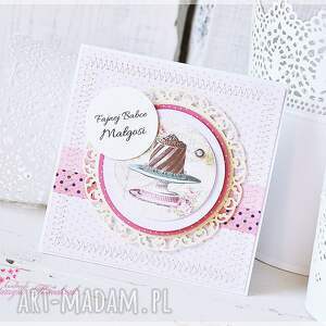 handmade scrapbooking kartki kartka okolicznościowa - fajnej babce