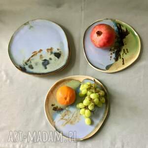 ceramika duże talerze ręcznie robione, talerz z gliny, robiony