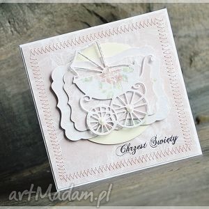 ręcznie zrobione scrapbooking kartki chrzest święty