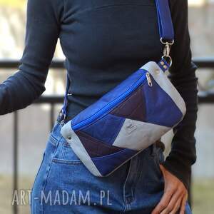 trójkolorowa damska saszetka midi na prezent, wegańska, mini torebka, torebko