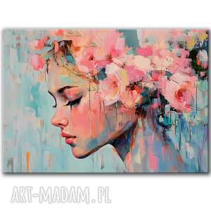 obraz na płótnie - 100x70 cm kolorowy portret 1 0577, kolorowe