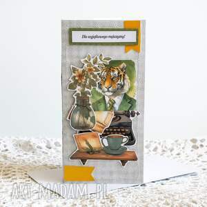 kartka dla wyjątkowego mężczyzny tygrys scrapbooking kartki