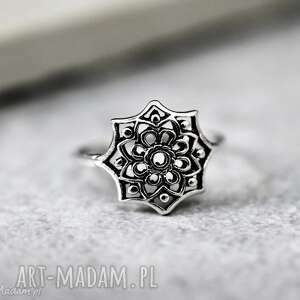 925 srebny pierścionek ornament - MadamLili pierścionki
