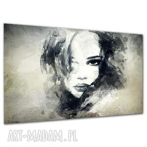 Obraz na płótnie Kobieta - portret akwarelowy 120x80 cm