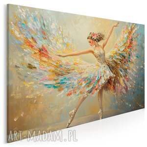 Obraz na płótnie - TANCERKA BALETNICA BALET KOLOROWY - 120x80 cm