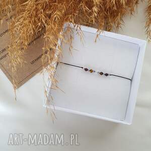 lew bransoletka dla znaku zodiaku, kamienie naturalne kryształ górski, tygrysie