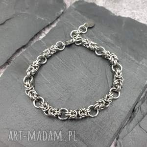 Bransoletka - stalowa plecionka 2, chainmaille
