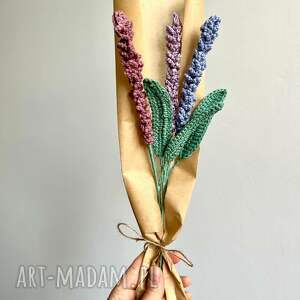 Prezent Bukiet lawendy szydełkowej 3 gałązki • Rustykalne