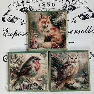 dekoracyjne podkładki vintage baśniowa kraina decoupage, shabby chic