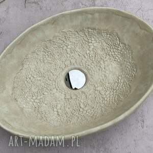 Umywalka ceramiczna boho rustykalna mięta - ręcznie robiona misa