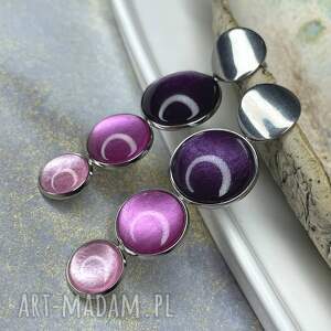 Potrójne kolczyki o perłowym blasku Meyra e6/m10, długie